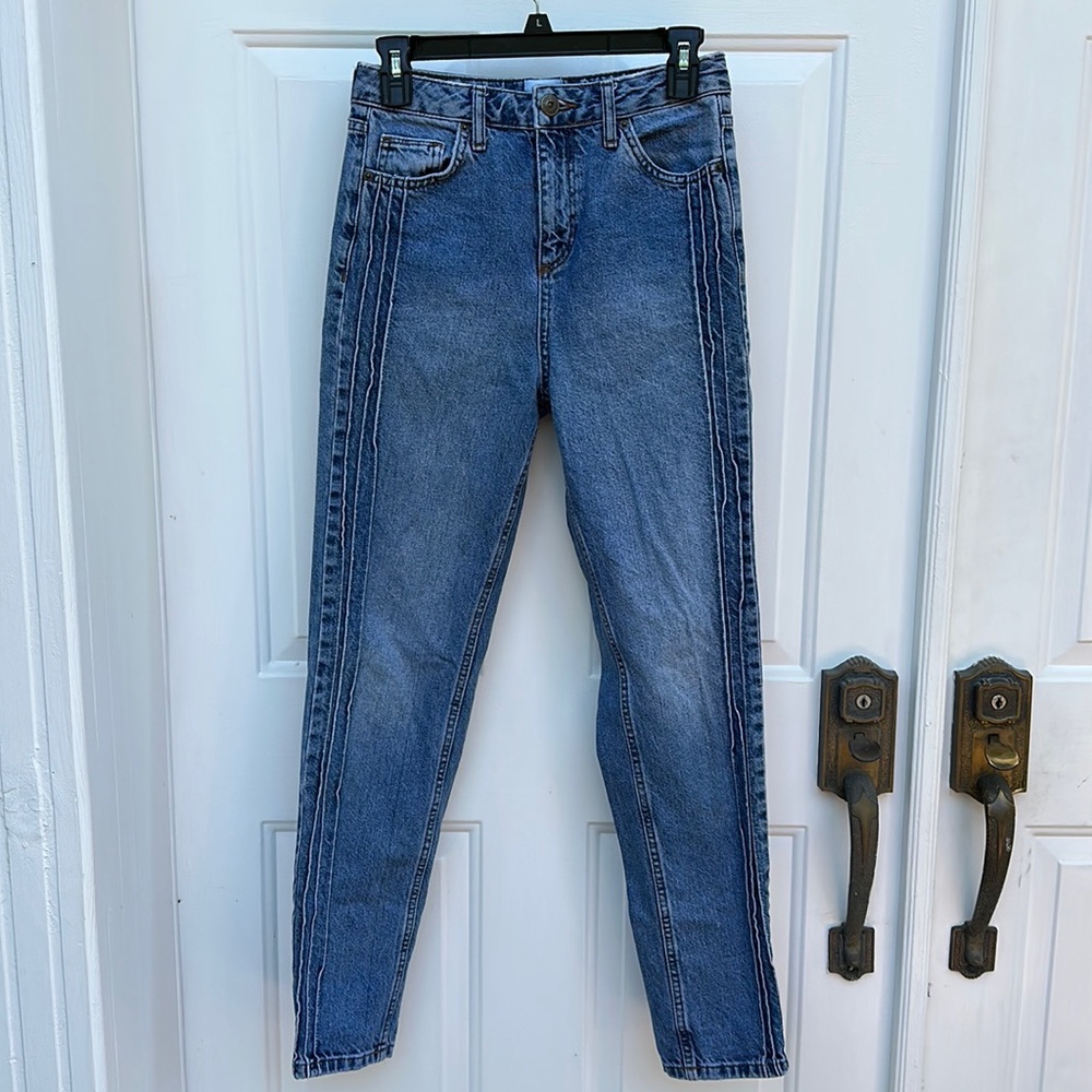 BDG Slim fit mom jeans with pinstripe detail
